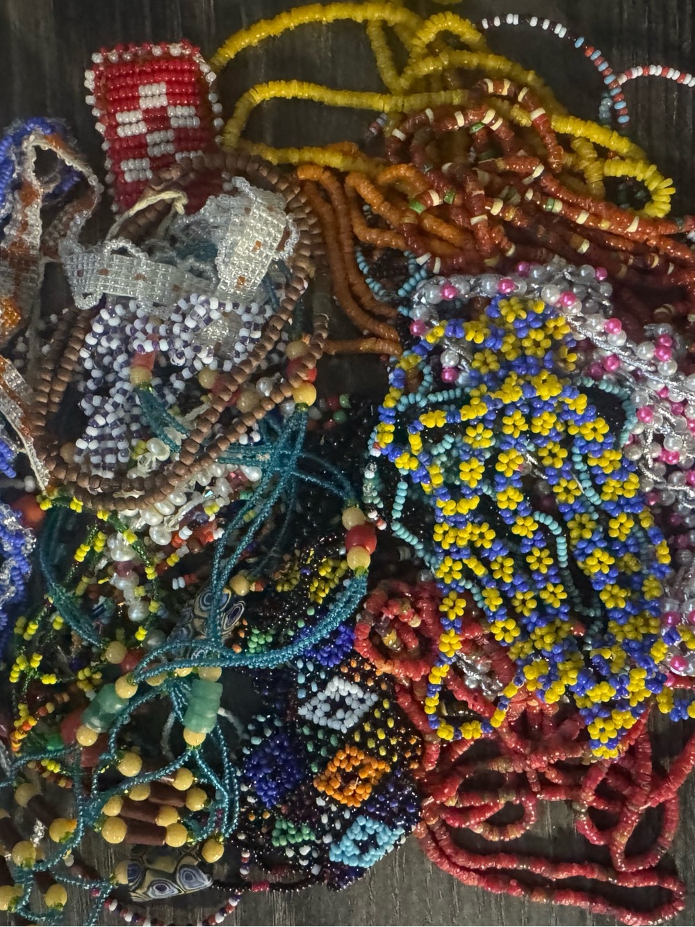 Lot of Southwestern Indigenous Style Beaded Necklaces Tribal Native Ceremonial